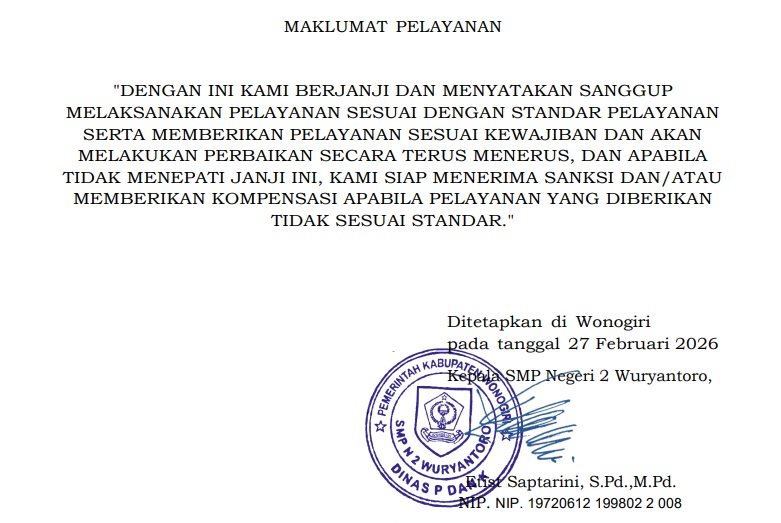 MAKLUMAT PELAYANAN 2026